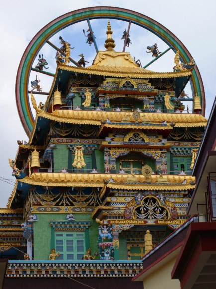 ornate tibetan buddhist shrine