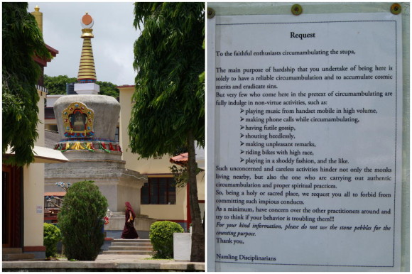 buddhist stupa circambulation notice