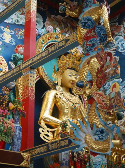 tibetan golden buddha statue