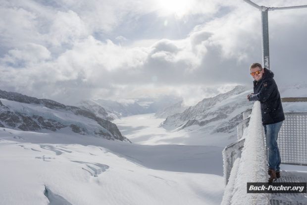 Vom Top of Europe hast du eine tolle Sicht auf den größten Gletscher der Alpen