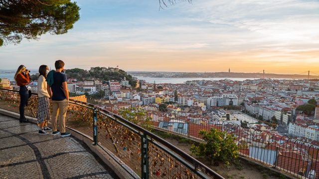 Panoramic view over the city featuring most of the Things to do in Lisbon Portugal you can find in this travel guide