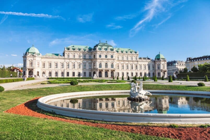 Blick auf das Schloss Belvedere in Wien, zwar keiner meiner Wien Tipps aber dennoch einen Besuch wert