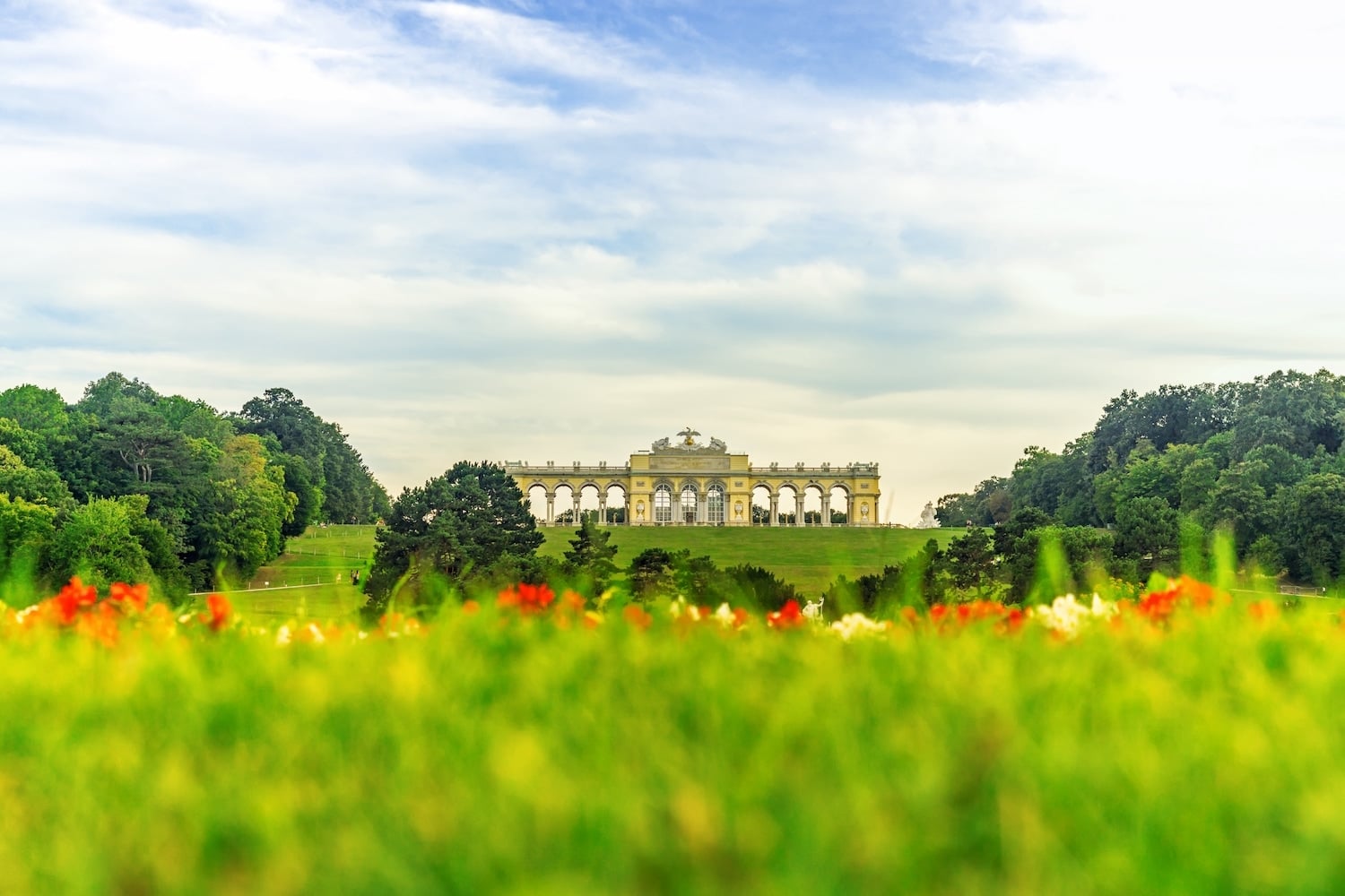 Blick auf den Park des Schloss Schönbrunn