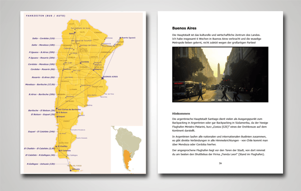 Routenplaner & Reiseführer Buenos Aires (1/9 Seiten)