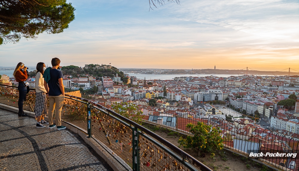 Blick auf Lissabon vom Senhora do Monte