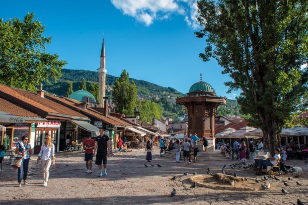 Der Baščaršija-Platz in der Altstadt ist eine der Sehenswürdigkeiten in Sarajevo