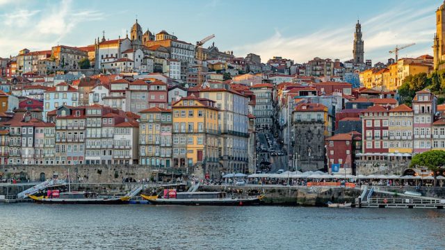 Cais da Ribeira Waterfront in Porto Portugal